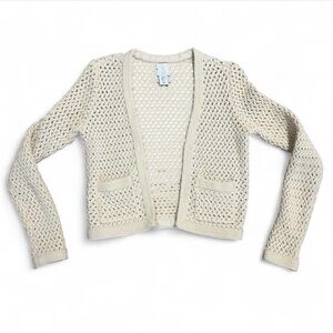 Joie Cream Open-Knit Cardigan
